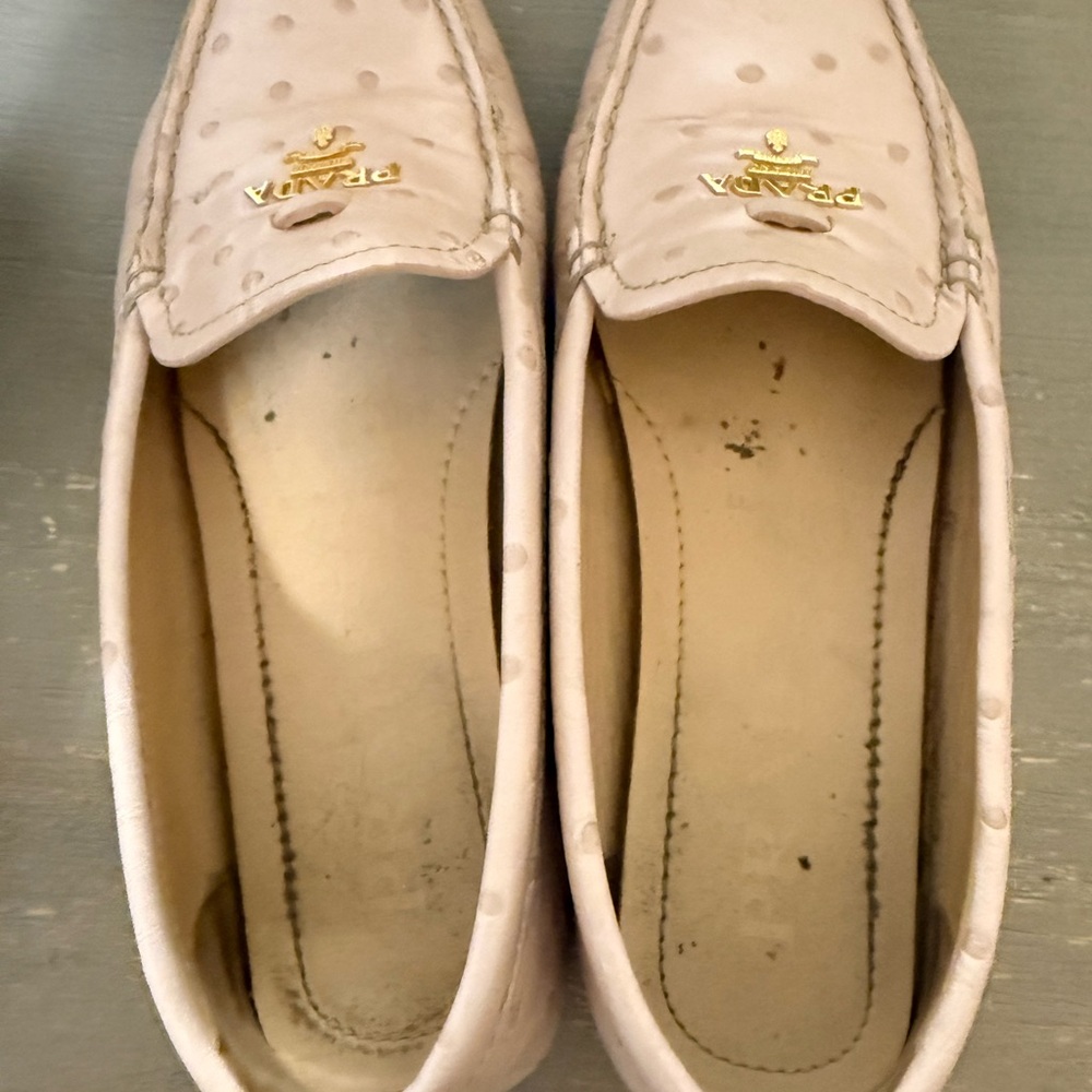 Prada Women's Cream Loafers